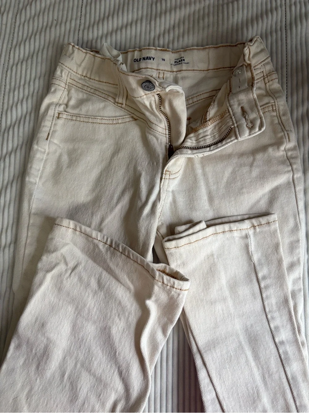 Old Navy Off-White High-Rise Skinny Jeans